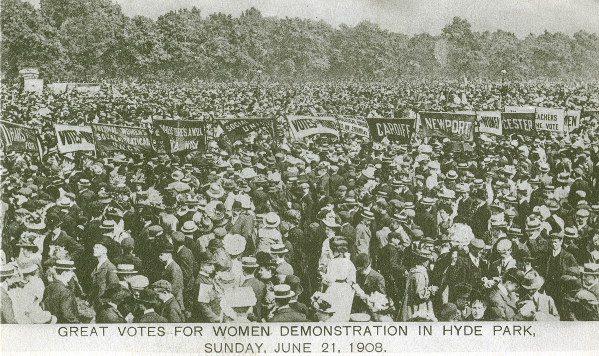 Conhecido como 'Women's Sunday', protesto foi a primeira reunião em massa das militantes inglesas