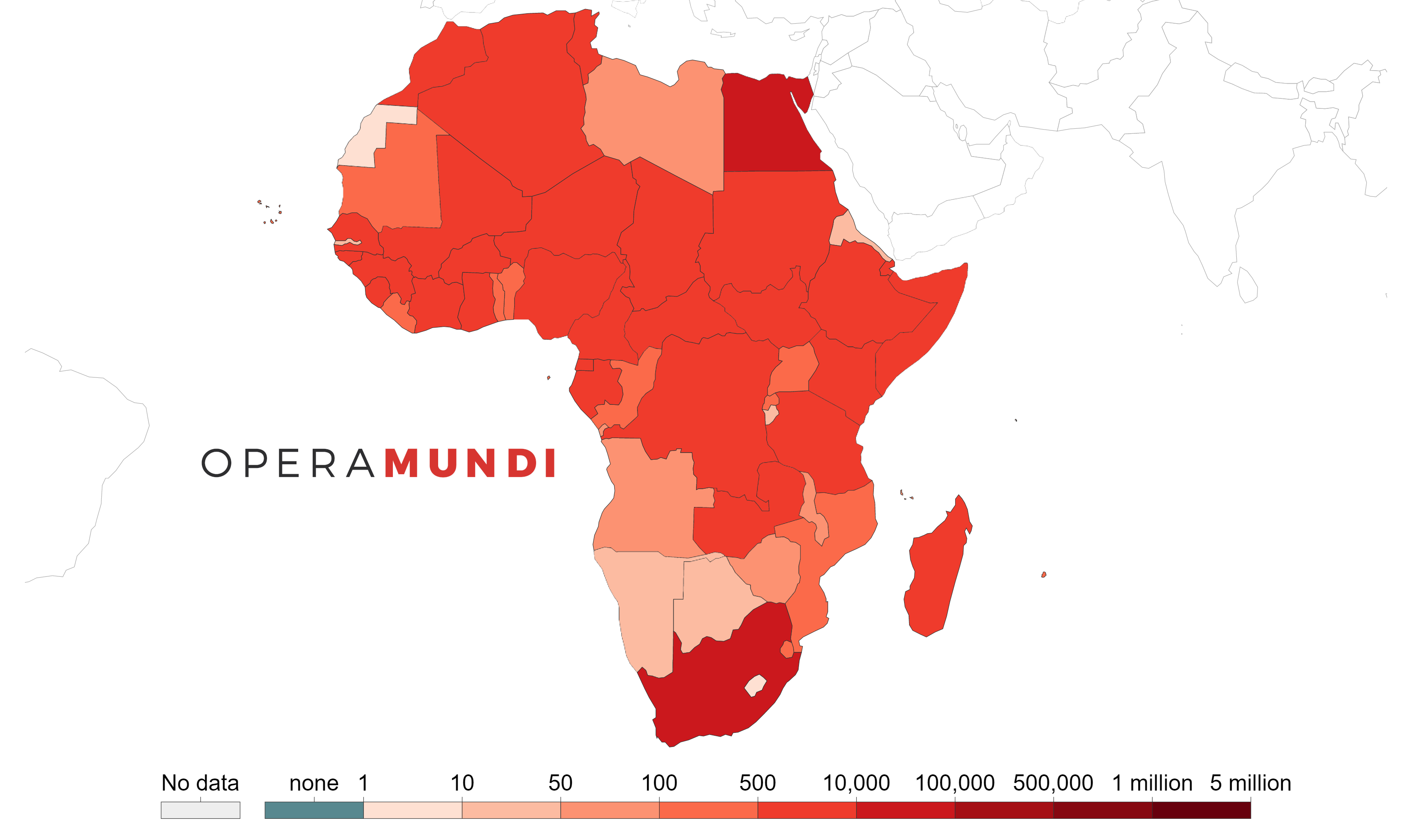 Em mapas e gráficos interativos, é possível acompanhar a evolução da pandemia da covid-19 nos países africanos