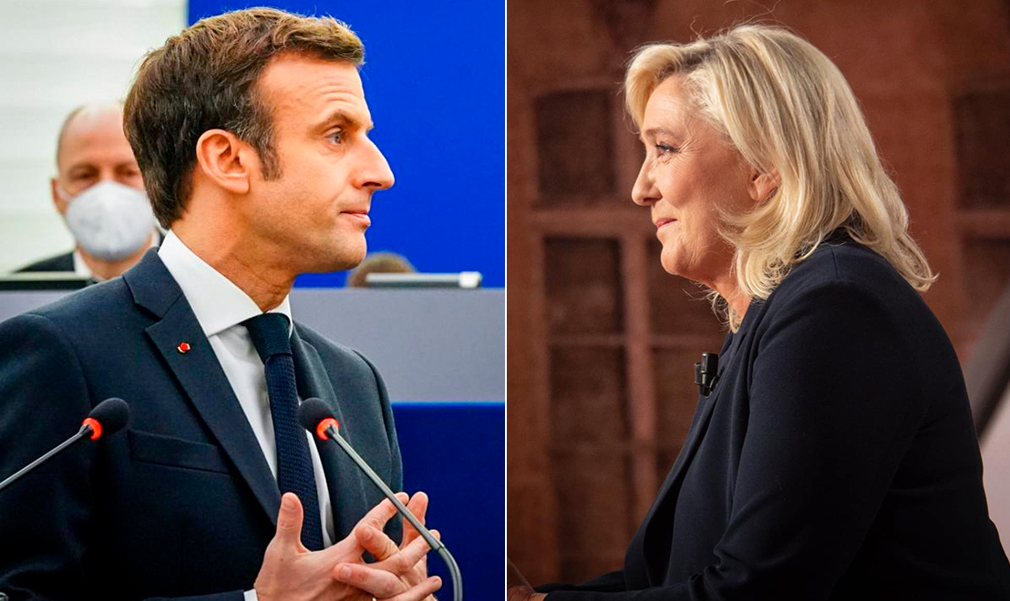 Presidente francês venceu primeira rodada, seguido por Le Pen e Mélenchon, que obteve seu melhor resultado histórico; 2º turno é em 24 de abril