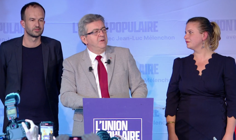 Candidato da esquerda comemorou terceiro lugar no pleito; Anne Hidalgo, Valérie Pecresse e Yannick Jadot pediram voto em Macron