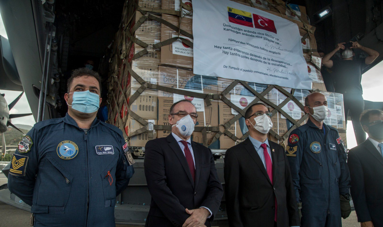 ONU reconheceu papel-chave do governo turco em ajudar outras nações; material será destinado para dois hospitais de Caracas