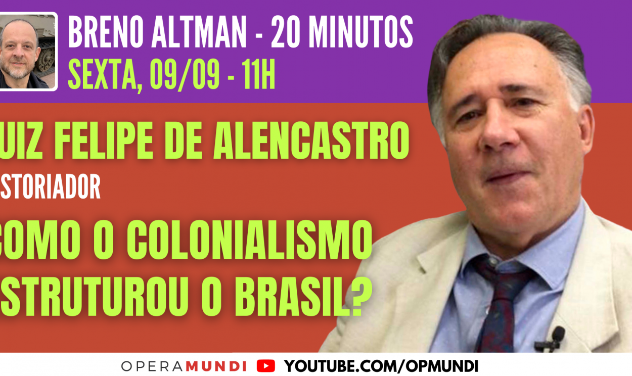 Jornalista e historiador discutem as influências do colonialismo europeu sobre o Brasil; programa é ao vivo, às 11h