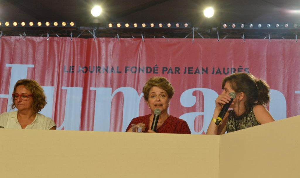 Ex-presidente brasileira participou da Festa da Humanidade, evento organizado pelo jornal L’Humanité em La Courneuve, na região metropolitana de Paris
