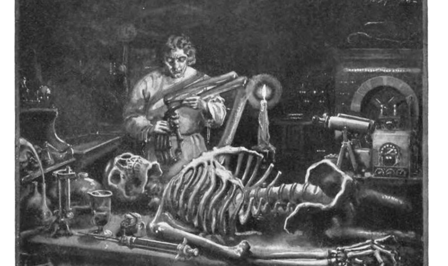 Romance foi considerado o primeiro de ficção e terror da história; nele, um cientista dá vida a uma criatura construída de partes desmembradas de cadáveres