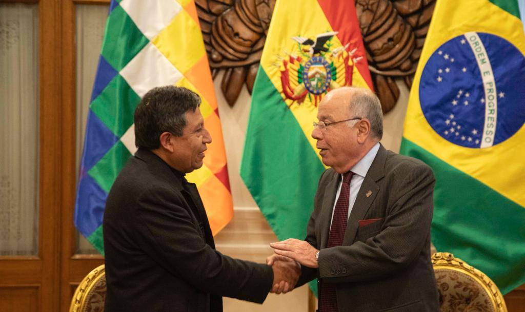 Ministro das Relações Exteriores do Brasil encontrou vice-presidente da Bolívia e chanceler do país em La Paz, nesta quinta-feira (04/05)