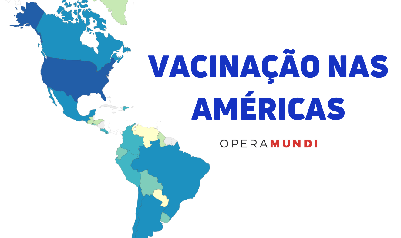 Quantas pessoas já foram imunizadas contra o novo coronavírus na América do Norte e na América do Sul? Veja em mapas e gráficos