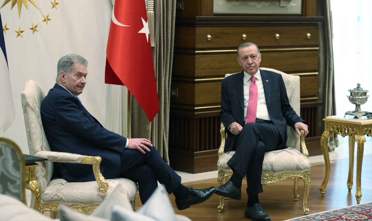 ‘Decidimos iniciar o processo de adesão da Finlândia à Otan em nosso parlamento’, anunciou o presidente turco Recep Tayyip Erdogan