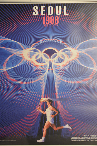 Cartaz dos Jogos Olímpicos de Seul, em 1988