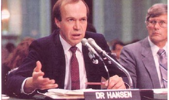 Em uma comissão do Senado norte-americano, James Hansen, climatólogo-chefe da Nasa, causa sensação ao afirmar que Terra estava em vias de aquecimento