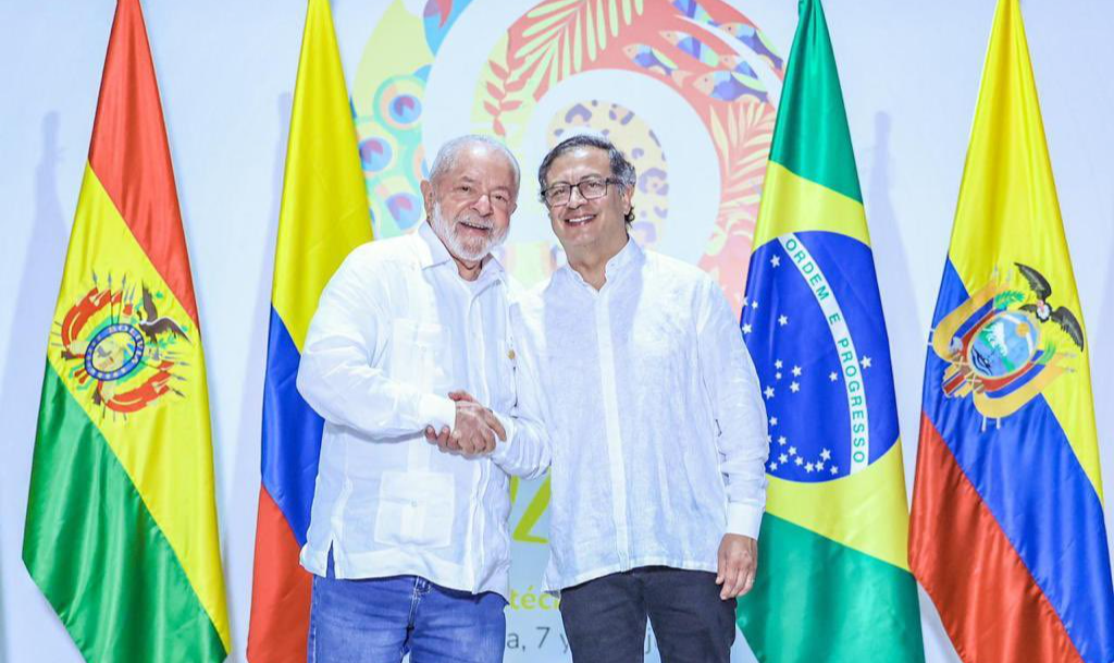 Presidentes de Brasil e Colômbia se reuniram em evento prévio à Cúpula da Amazônia, que acontecerá em agosto, na cidade de Belém do Pará
