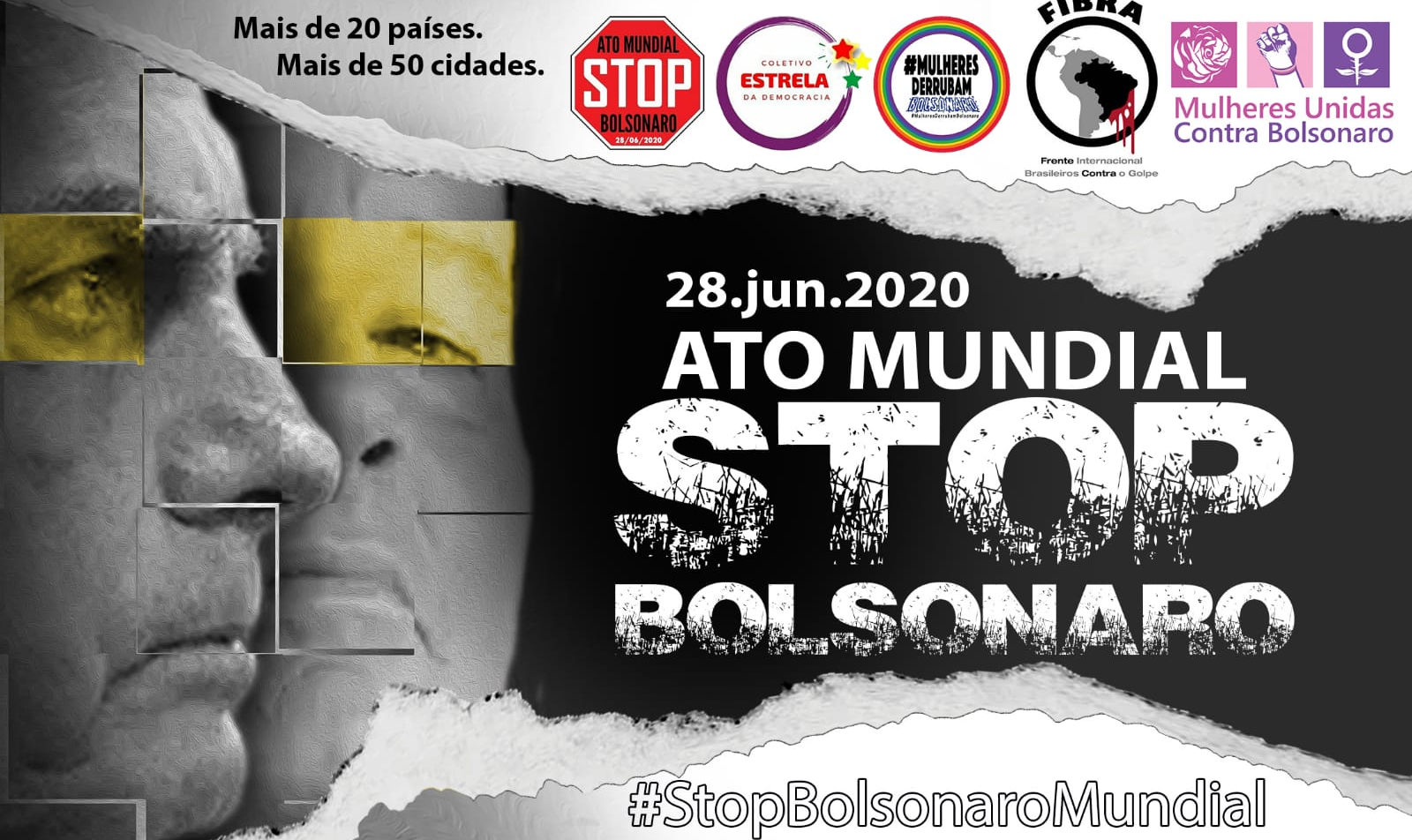 Ato Mundial Stop Bolsonaro contará com manifestações em mais de 50 cidades de 24 países; 'momento para derrubar Bolsonaro é agora', disse uma das organizadoras