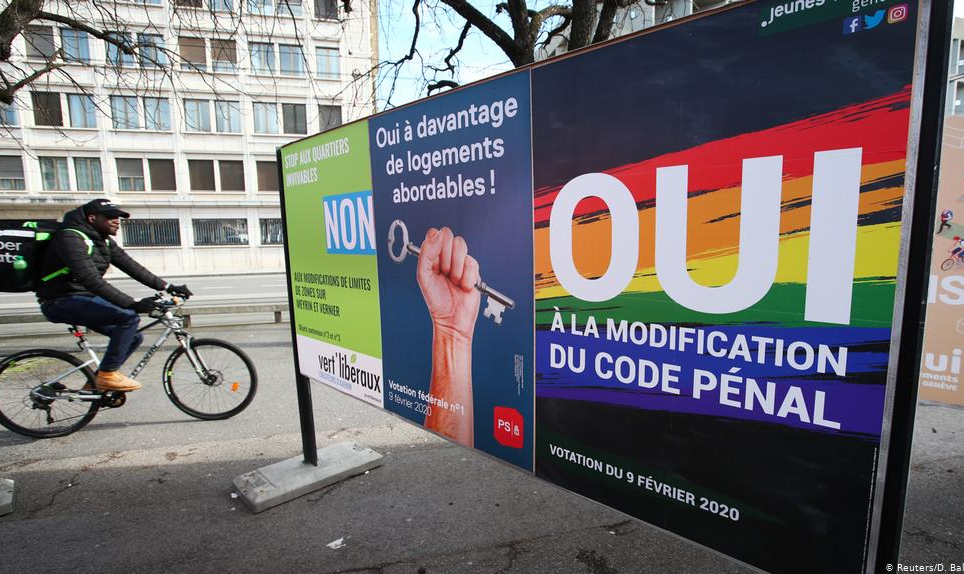 Em referendo, eleitorado suíço manifesta-se a favor de emenda do Código Penal punindo discurso de ódio contra homossexuais e bissexuais