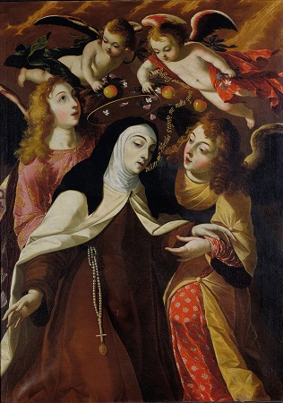 Santa Teresa Esposa Mística (1672) - Óleo sobre tela. Paróquia de Cascais