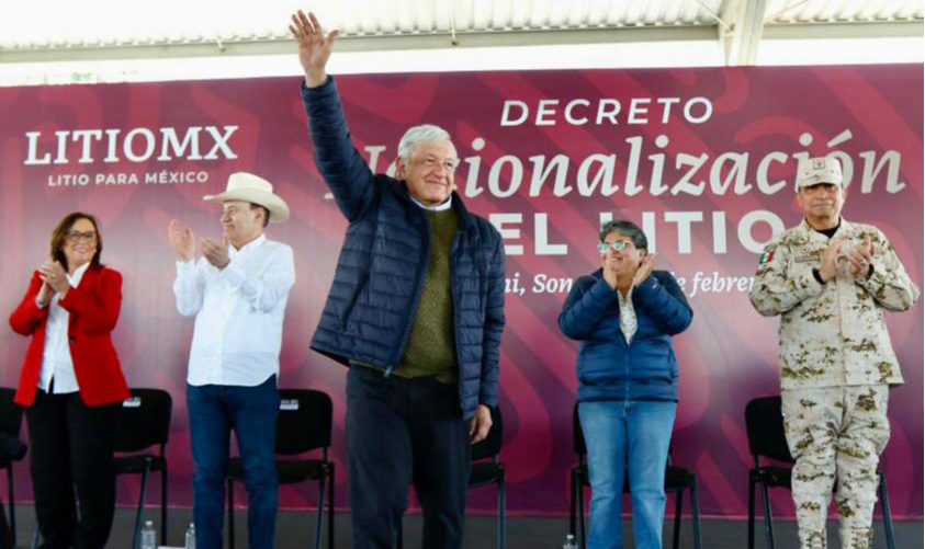 Em evento no interior do país, presidente Obrador anunciou a medida, dizendo que ‘o lítio passa a ser propriedade da nação, de todos os mexicanos’