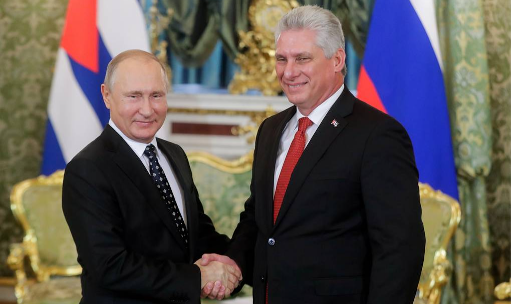 Reunião entre os presidentes Putin e Díaz-Canel, nesta terça-feira, foi pautada por críticas às sanções dos Estados Unidos contra ambos os países
