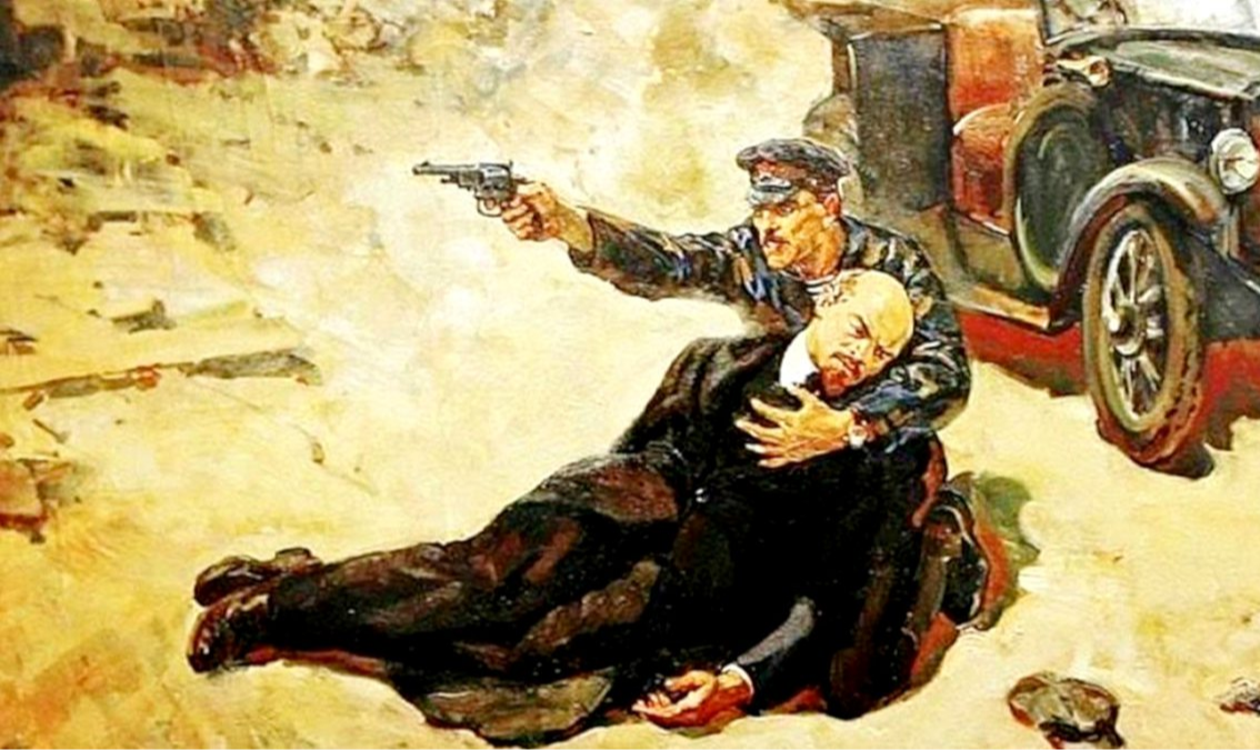 Líder soviético foi alvejado com dois tiros por Fanny Kaplan, membro do Partido Social Revolucionário, que tinha divergências com os bolcheviques