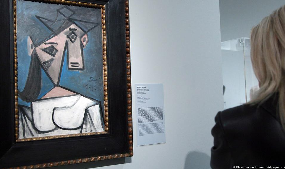 Quadro 'Cabeça de mulher' foi roubado em 2012 da Galeria Nacional de Atenas por suspeito que alegou ser amante da arte