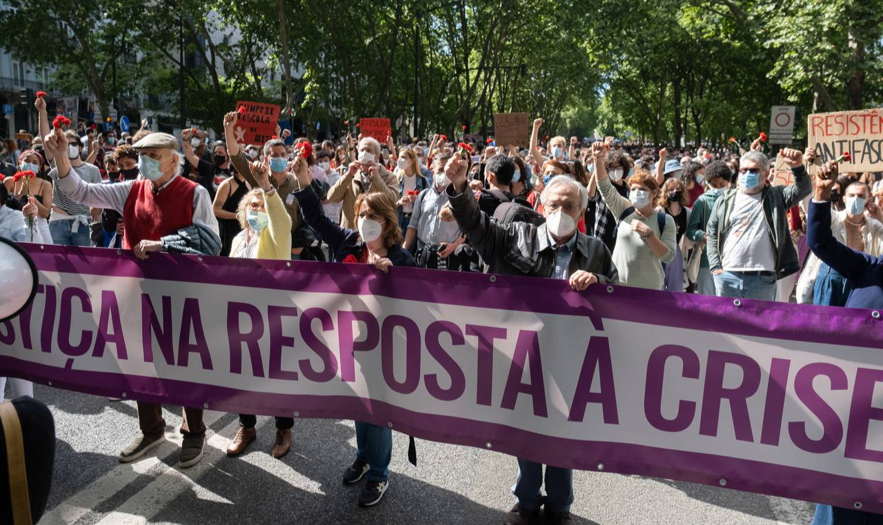 Em Lisboa, tradicional marcha voltou a ocorrer na Avenida da Liberdade, depois de ter sido cancelada no ano passado, devido ao coronavírus