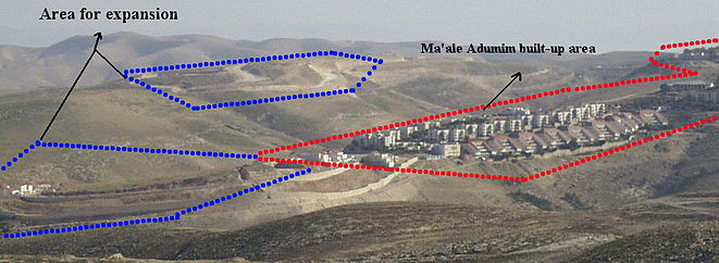 Eles tentam impedir a construção de habitações na zona E1, que interromperia a continuidade territorial da Cisjordânia