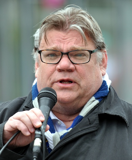 Timo Soini, é chanceler da Finlândia e líder do partido de ultradireita