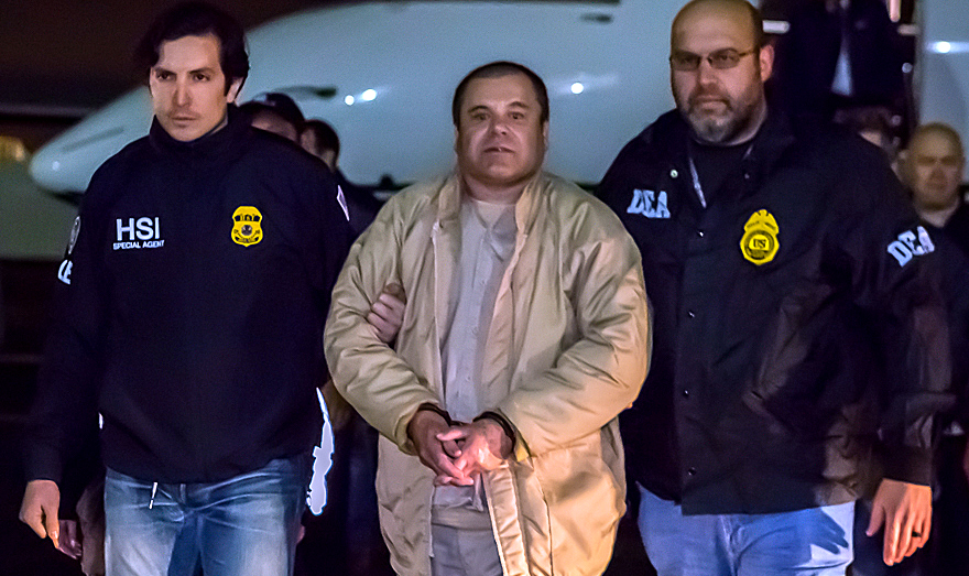 Joaquín Guzmán foi preso em 2016 e extraditado do México para os EUA em 2017, onde ficou isolado em uma prisão solitária