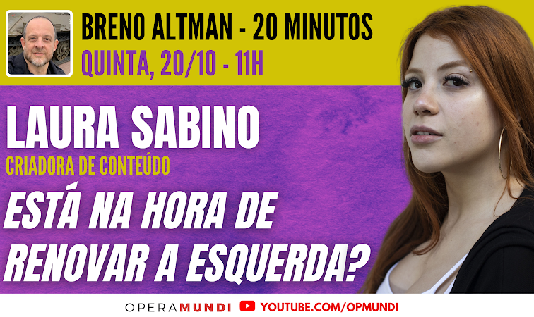 Nesta edição, Altman e Sabino debateram sobre a necessidade de renovar a esquerda brasileira; programa é ao vivo, às 11h