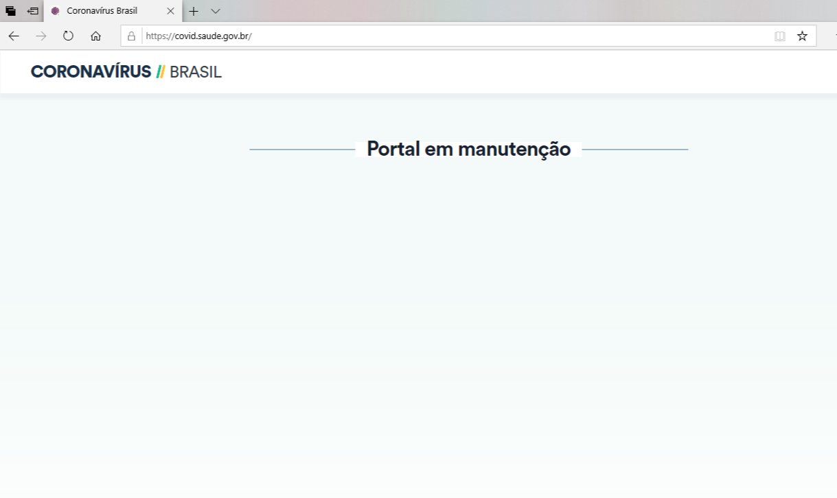 Site 'está em manutenção desde a noite de sexta-feira (05/06); Bolsonaro mandou atrasar divulgação de números e disse que 'acabou matéria no Jornal Nacional'