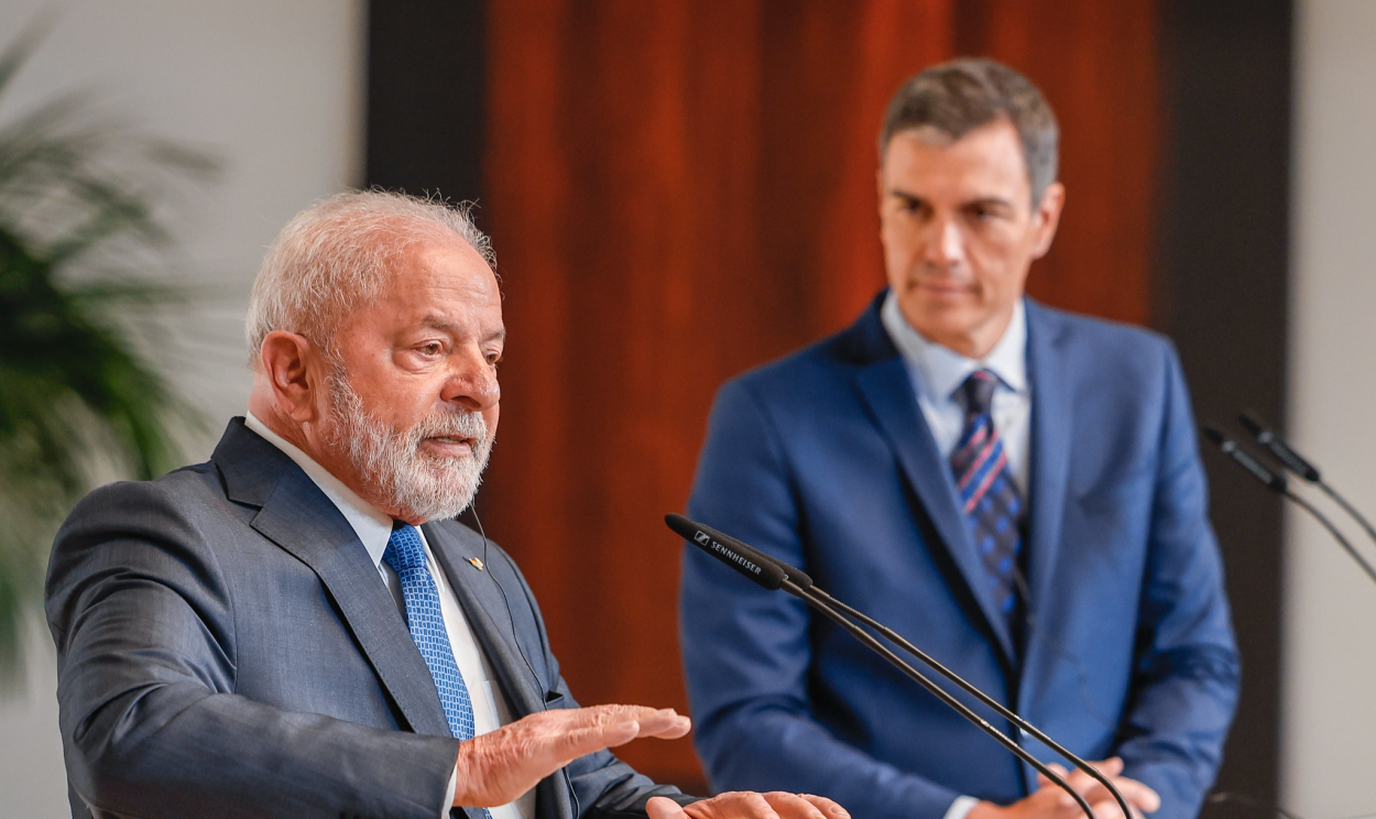 Lula e Sánchez se reuniram na semana passada em Bruxelas para analisar a evolução das negociações para o acordo UE-Mercosul