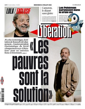  Lula é capa de edição do jornal Libération