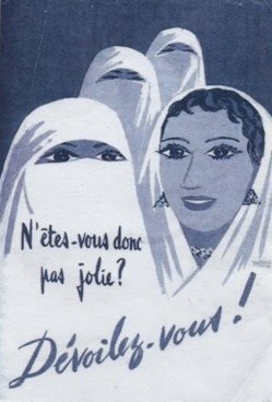 Cartaz francês de 1958 promoveu 'desvelização' na Argélia