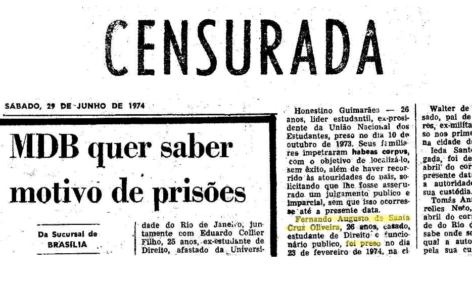 Meus pais apoiaram o golpe de 1964. Eles achavam que Jango ia implantar uma ditadura comunista no Brasil. Logo o Jango! Só não entenderam de onde vinha o perigo