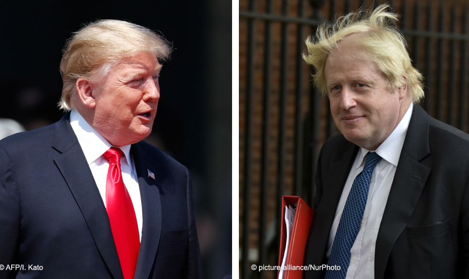 Em conversa telefônica, presidente norte- americano e premiê britânico abordam relação comercial pós-Brexit