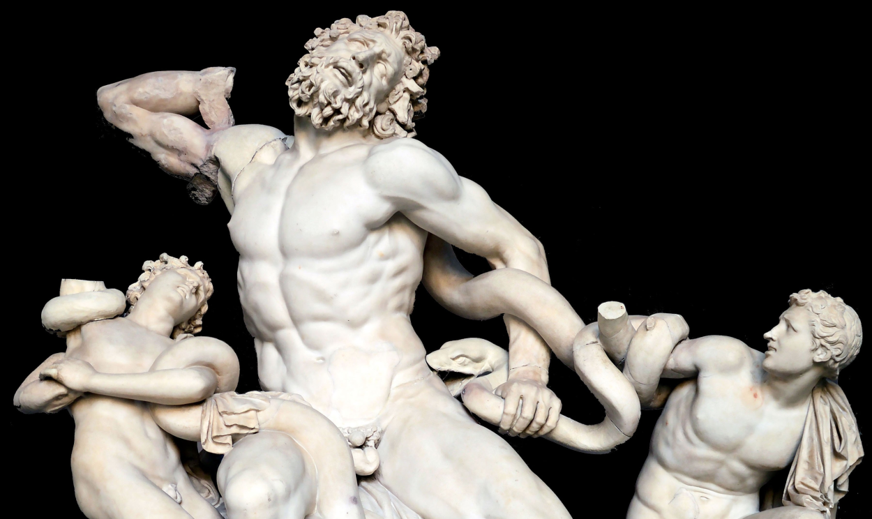 Escultura de mármore foi descoberta em Roma, nas proximidades das Sete Salas das covas das Termas de Trajano