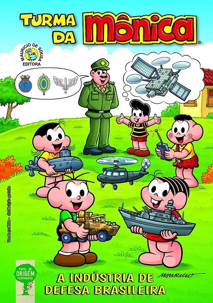 Reprodução da capa do gibi 'A Indústria de Defesa Brasileira'