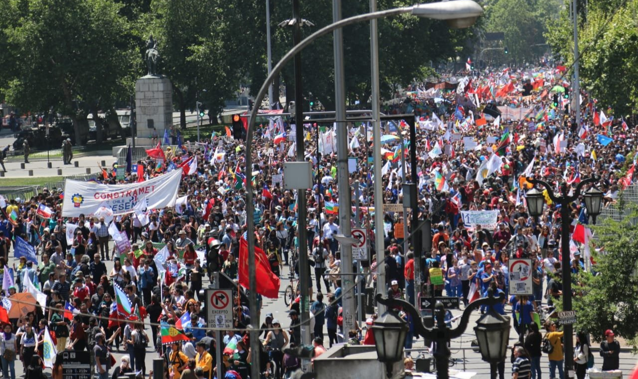Marchas de hoje foram marcadas pela greve geral convocada pela Unidade Social, coletivo que reúne uma série de organizações da sociedade civil