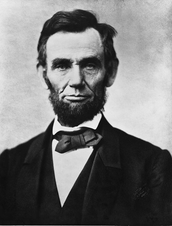 O então presidente dos EUA, Abraham Lincoln