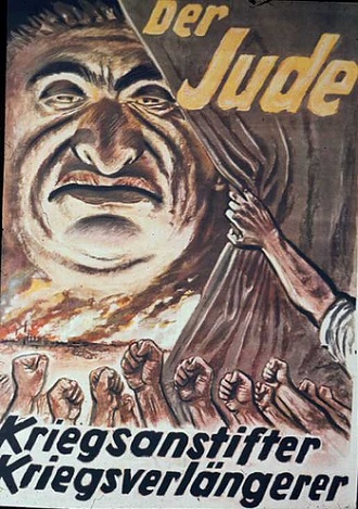 Outro cartaz de propaganda antissemita do partido nazista