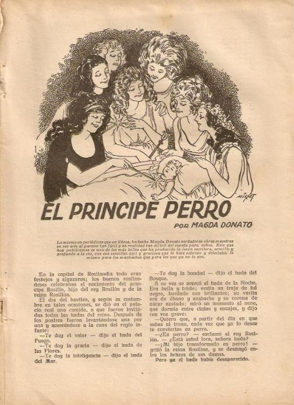 'El Principe Perro', relato de Magda publicado na imprensa espanhola