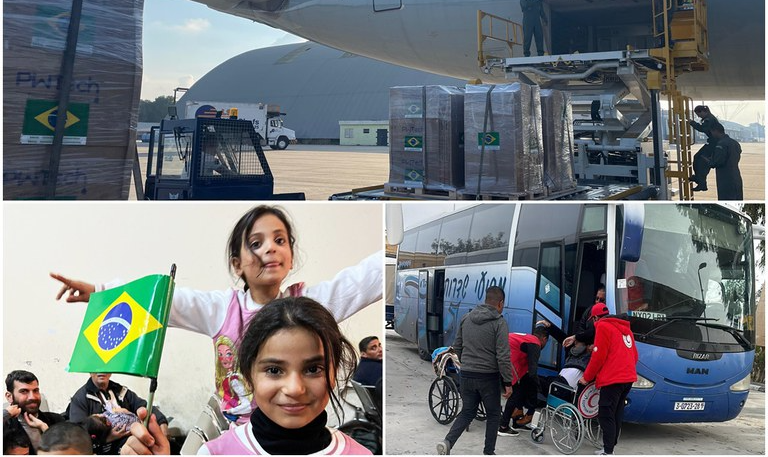 Novo voo de repatriação de brasileiros leva ajuda humanitária a Gaza
