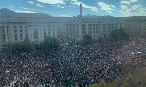 Marcha por Palestina livre em Washington foi a maior da história