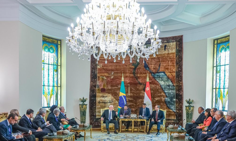 Presidente felicitou homólogo Abdel Fattah Al-Sisi pelo ingresso do seu país ao BRICS e entregou convite formal para que ele participe da Cúpula do G20, que acontecerá em novembro, no Rio de Janeiro