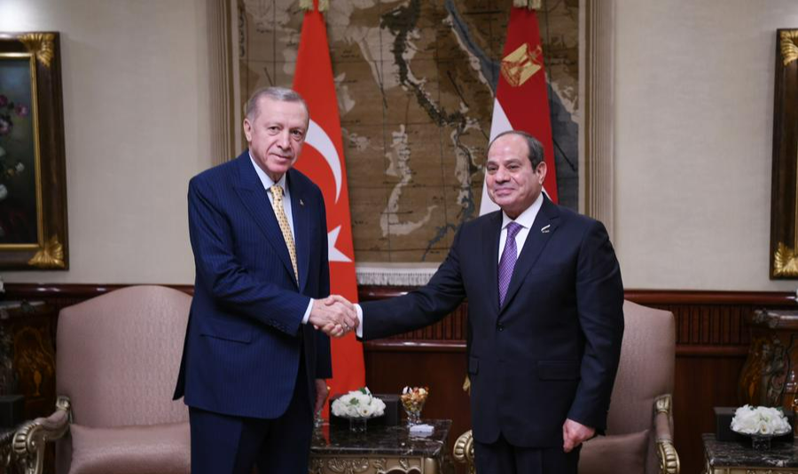 Tayyip Erdogan e Abdel Fattah al-Sisi focam na questão palestina e se comprometem em reconstruir território alvo de ataques israelenses