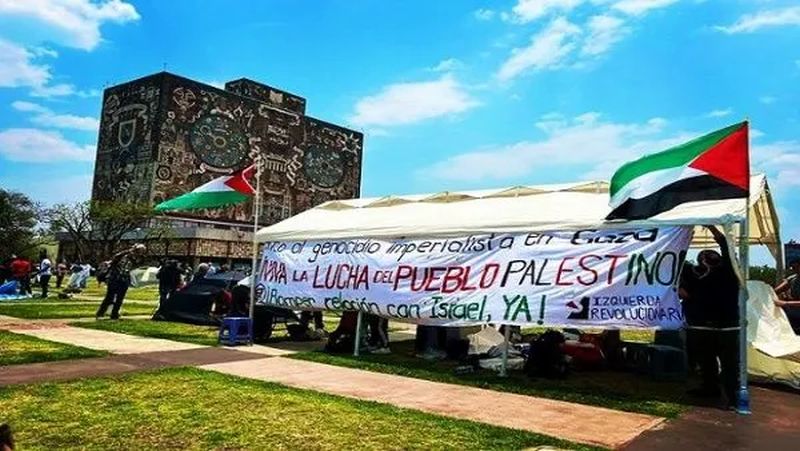 Maior universidade do México se une à onda mundial de protestos contra massacre em Gaza