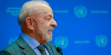 Presidente da República, Luiz Inácio Lula da Silva, durante entrevista coletiva à imprensa. Sede das Nações Unidas, Nova York - EUA.